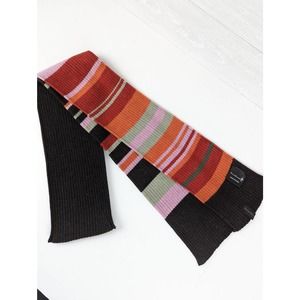 Smartwool Merino Wool Scarf Multicolor Striped 68" X 4.5"